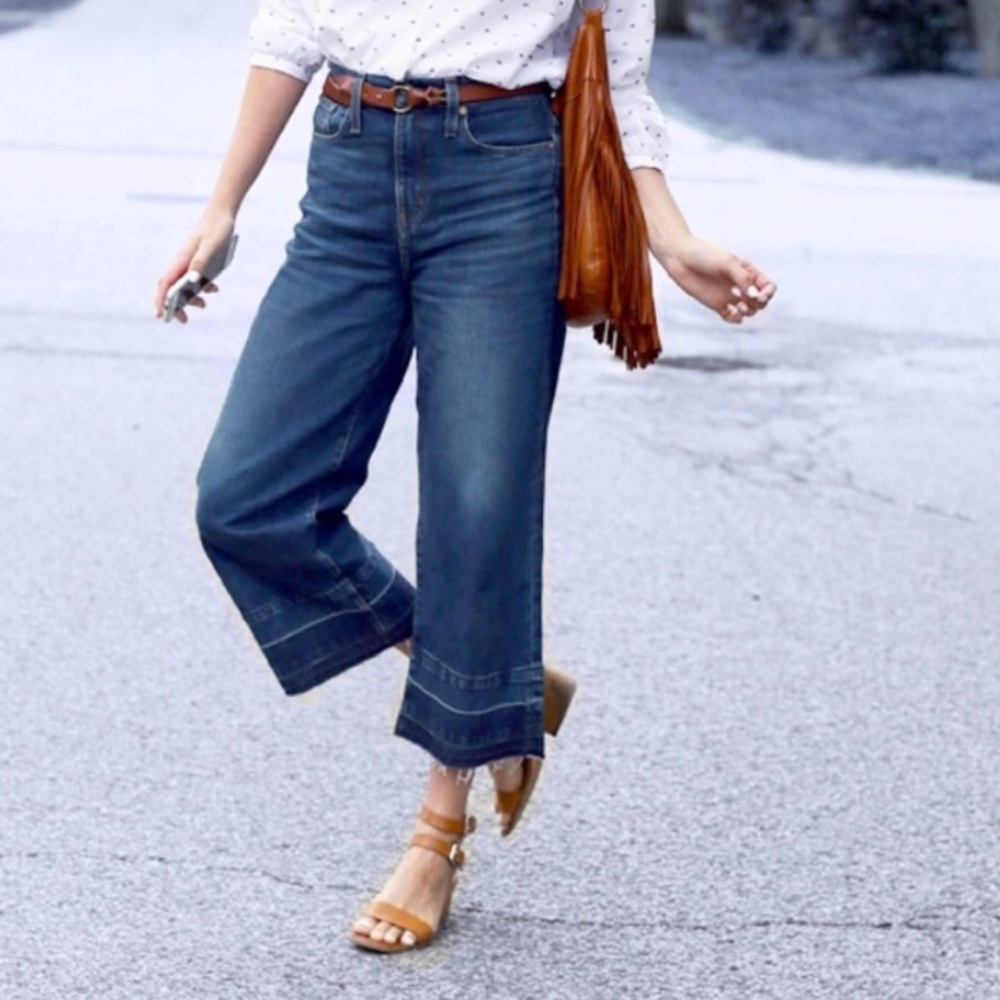 JCrew Point Sur Wide Leg Crop Jeans, Size 26